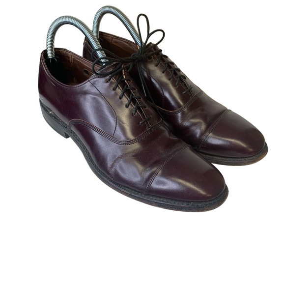Allen Edmonds “Park Avenue” Mens Leather Cap Toe Oxfords Mahogony 7.5D - Picture 2 of 7